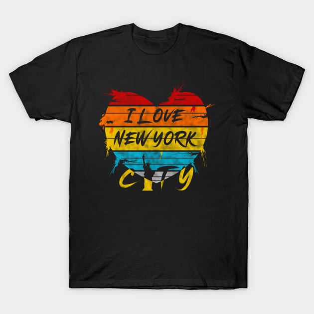 I love New York City NYC Vintage Retro style T-Shirt by MFK_Clothes